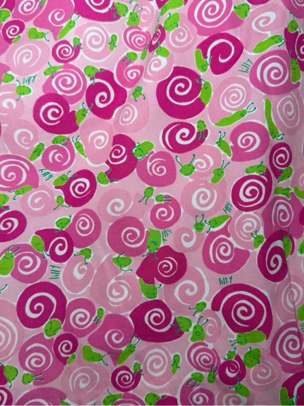 Vintage Lilly Pulitzer Skirt 12 Pink “Happy Snails” Cotton Resort Preppy Classic - Picture 4 of 10